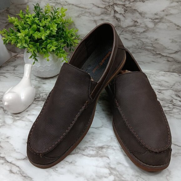Timberland Men\'s Brown Leather Ortholite Slip On Loafers Size 13 main image 4